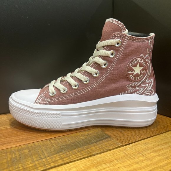 CONVERSE Chuck Taylor All Star Move Platform Western Embroidered Women Sneakers - Picture 2 of 5